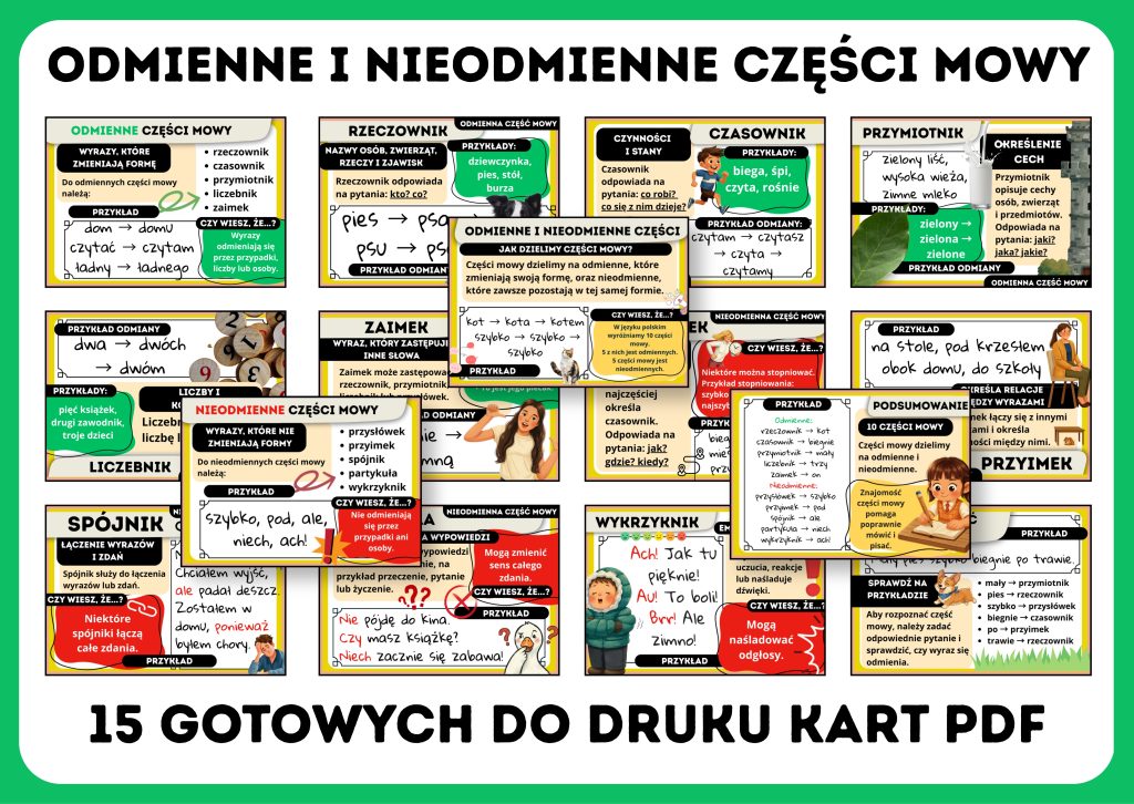 odmienne-i-nieodmienne-czesci-mowy-gazetka-szkolna-prezentacja