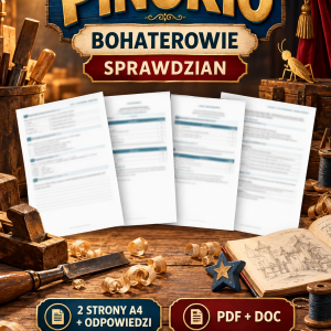pinokio-bohaterowie-sprawdzian-2-strony-a4-odpowiedzi