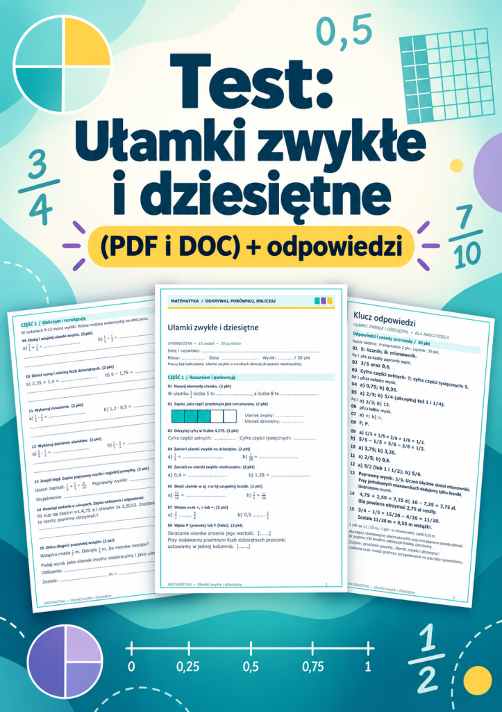 test-ulamki-zwykle-i-dziesietne-pdf-i-doc-odpowiedzi
