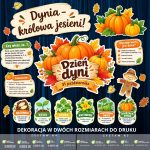 Dekoracja na Dzień Dyni – 2 rozmiary – do druku (Królowa jesieni) (1)