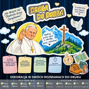 Dekoracja na Dzień Papieża Jana Pawła II – 2 rozmiary (góry) (3)
