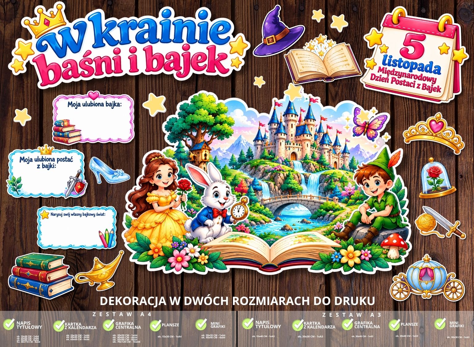 Dekoracja na Międzynarodowy Dzień Postaci z Bajek (W krainie baśni) (2)