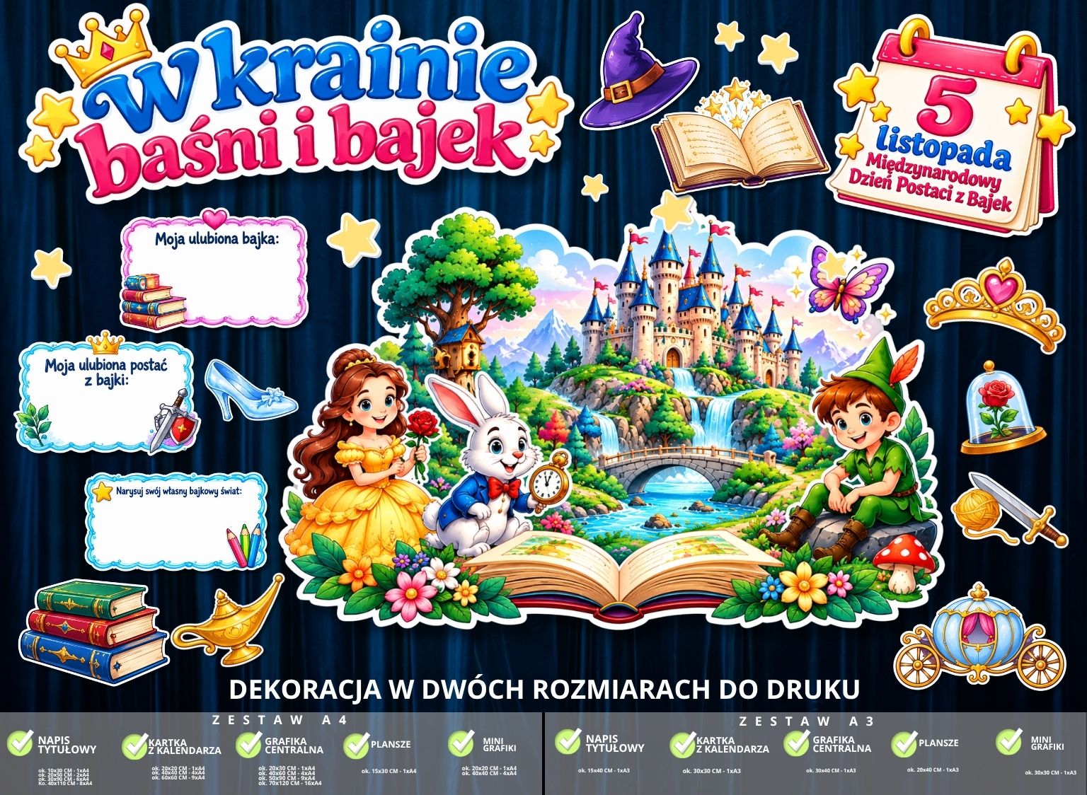 Dekoracja na Międzynarodowy Dzień Postaci z Bajek (W krainie baśni) (3)