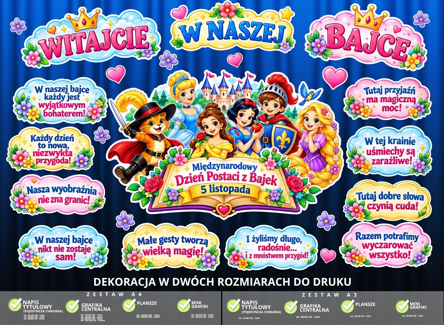 Dekoracja na Międzynarodowy Dzień Postaci z Bajek (Witajcie w naszej bajce) (4)