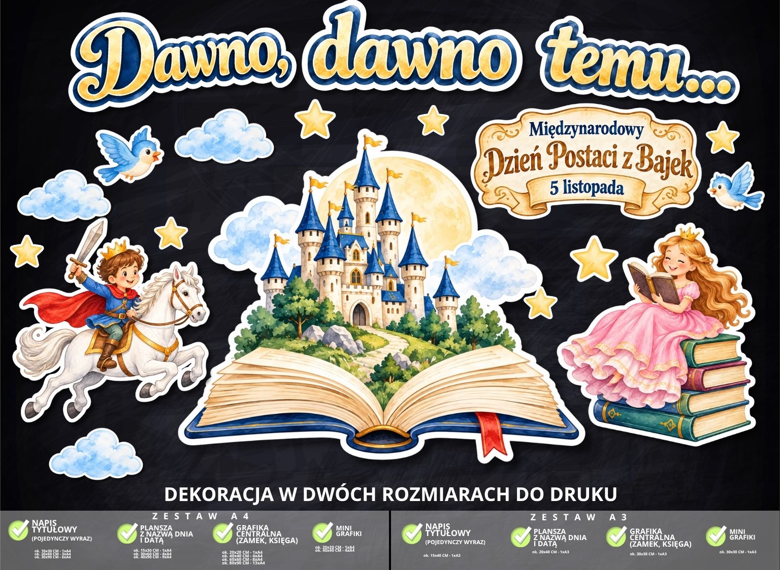 Dekoracja na Międzynarodowy Dzień Postaci z Bajek (zamek) (1)