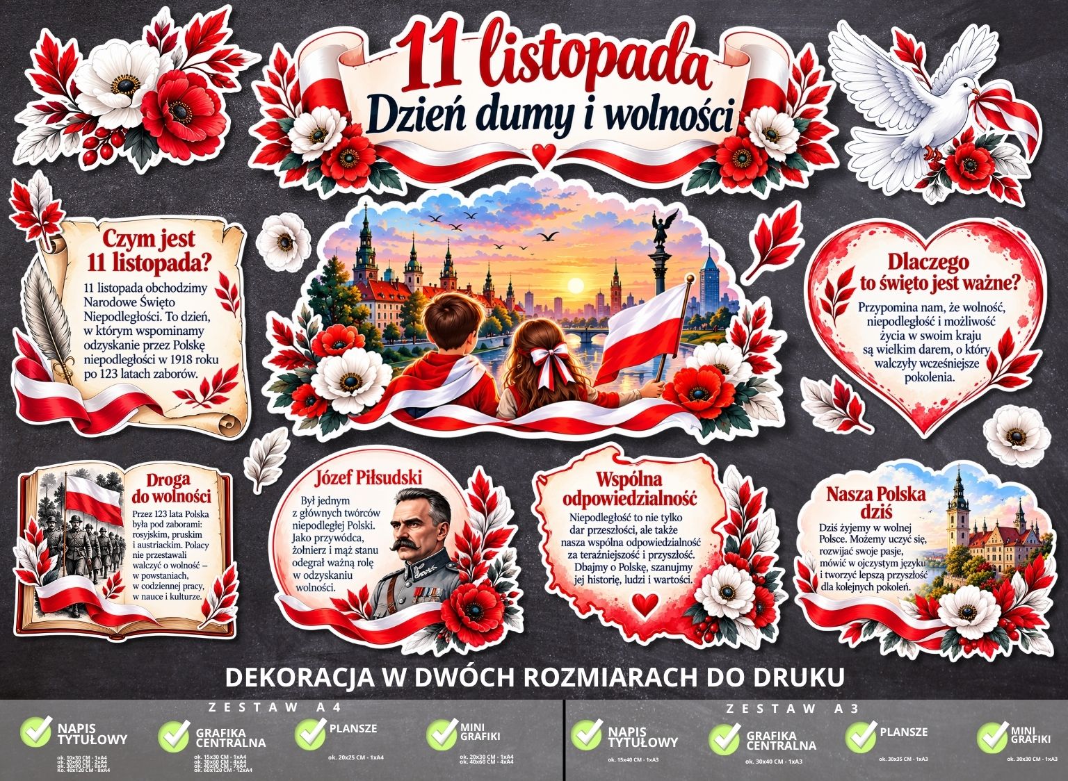 Dekoracja na Narodowe Święto Niepodległości – 2 rozmiary – (dzień dumy) (1)