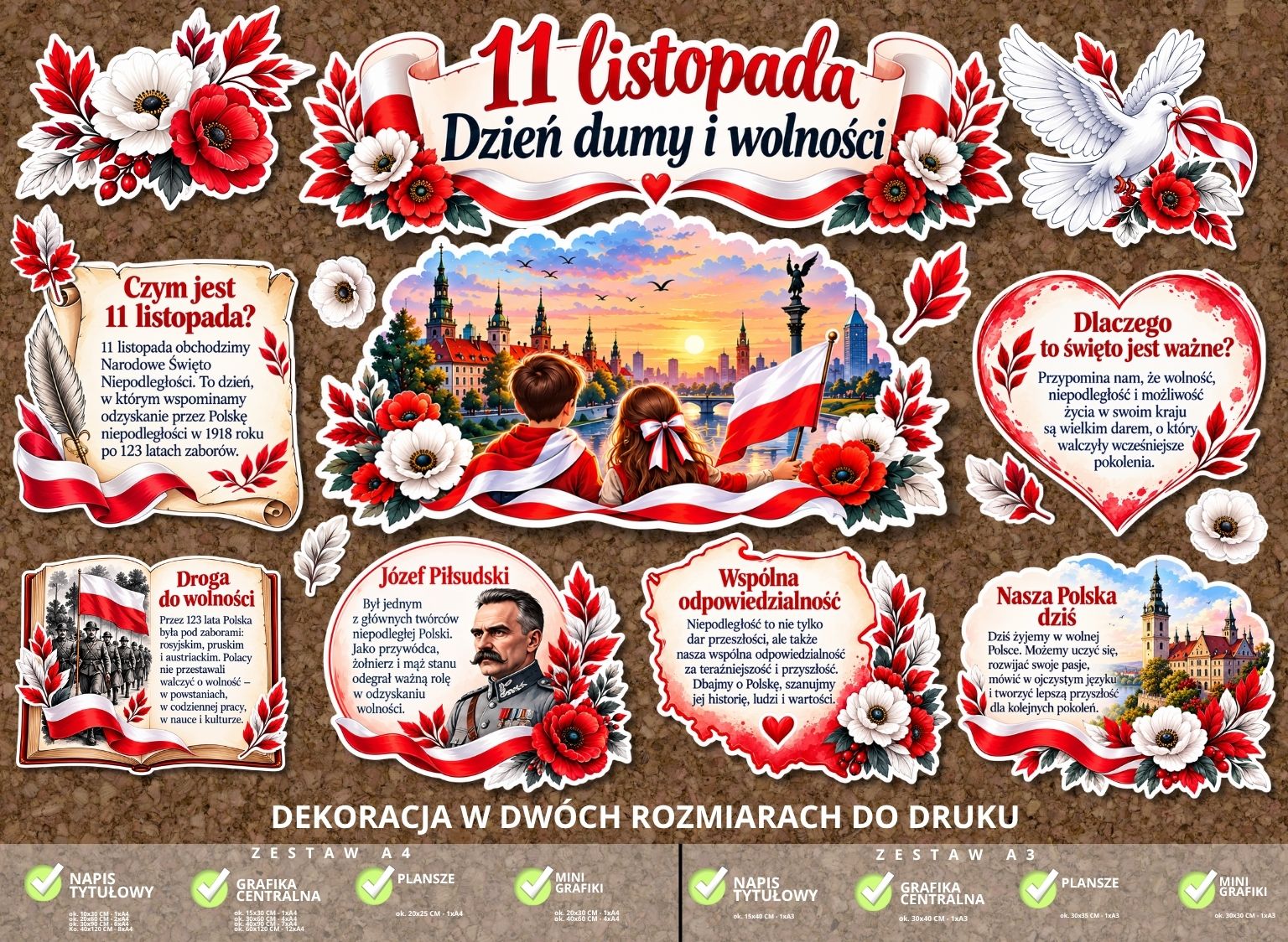Dekoracja na Narodowe Święto Niepodległości – 2 rozmiary – (dzień dumy) (2)