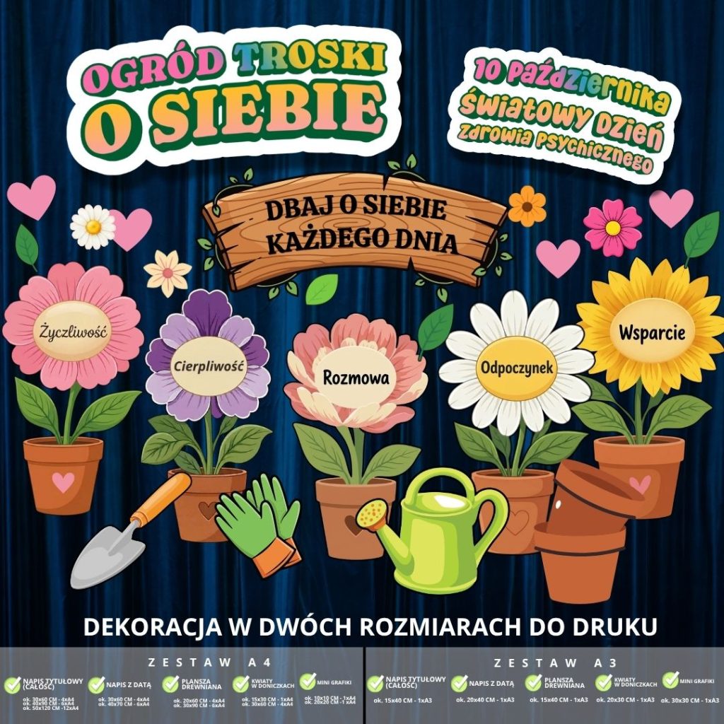 Dekoracja na Światowy Dzień Zdrowia Psychicznego – 2 rozmiary (ogród) (4)