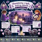 Dekoracja na Wszystkich Świętych – 2 rozmiary – do druku (pamiętamy) (3)