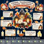 Dekoracja na Wszystkich Świętych – 2 rozmiary – do druku (znicze) (4)
