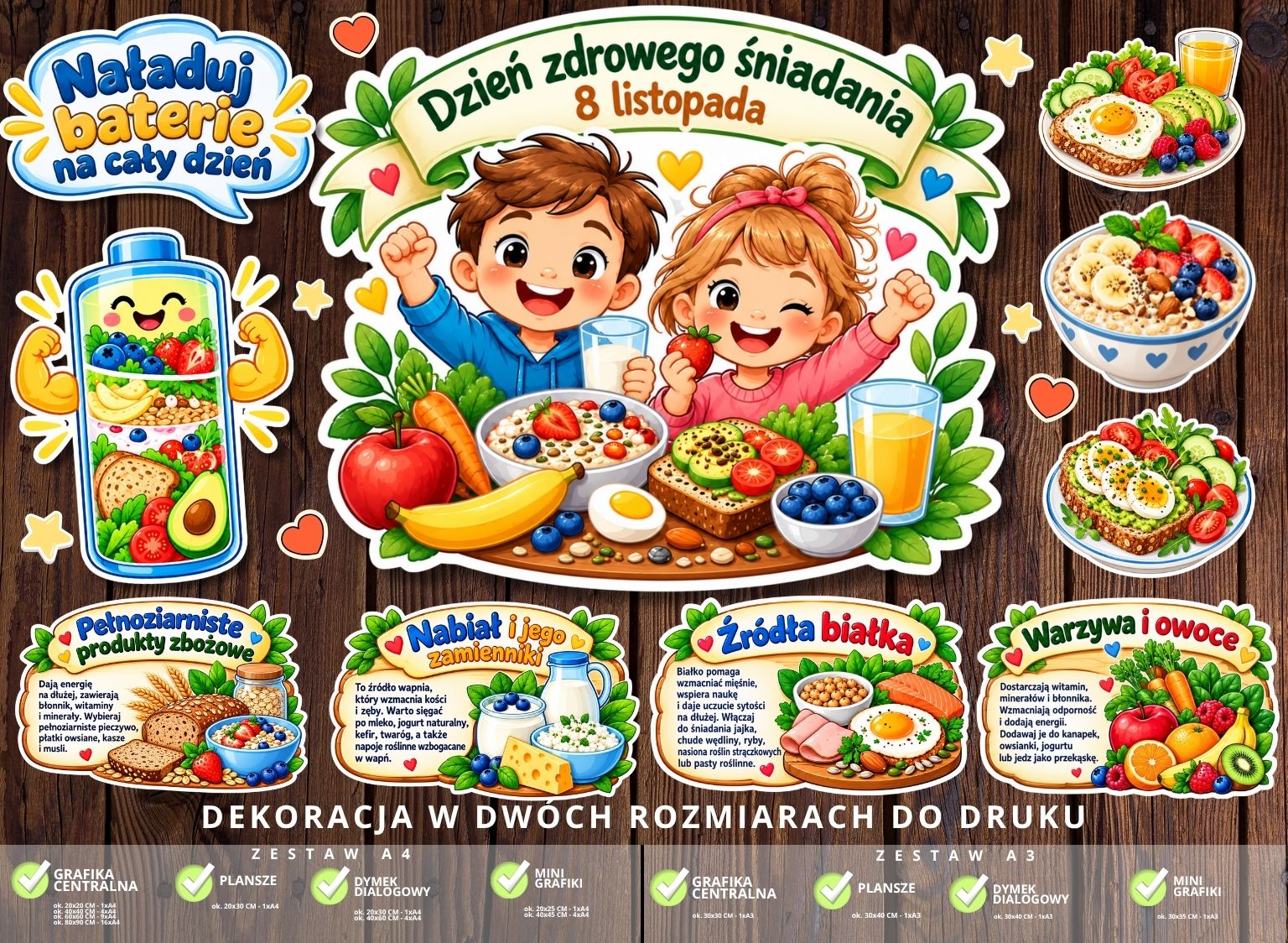 Dekoracja na „Dzień Zdrowego Śniadania – Naładuj baterie na cały dzień!” (3)