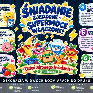 Dekoracja „Śniadanie zjedzone – supermoce włączone! - Dzień Zdrowego Śniadania” (4)