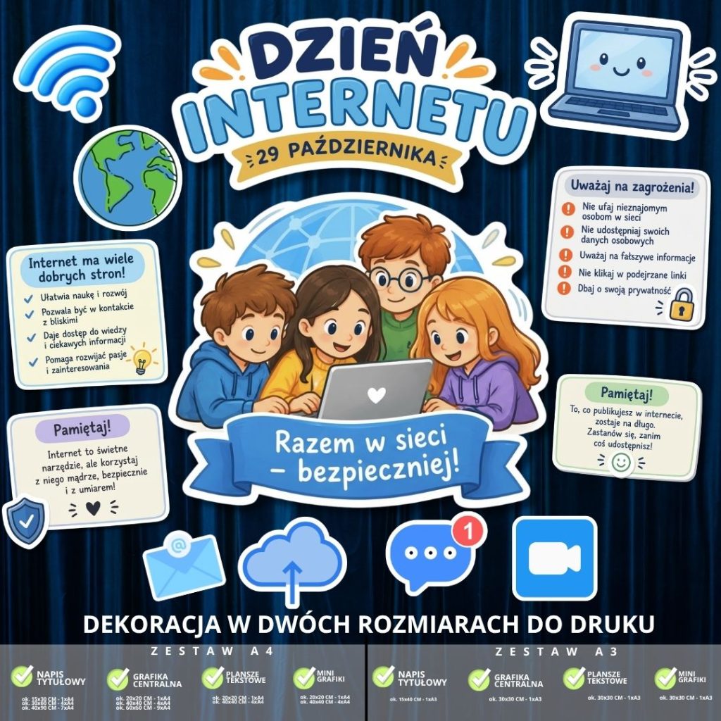 Dzień Internetu – dekoracja w 2 rozmiarach (razem w sieci) (1)