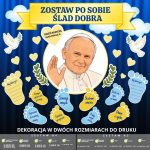 Dzień Papieża Jana Pawła II – dekoracja w 2 rozmiarach (ślad dobra) (2)