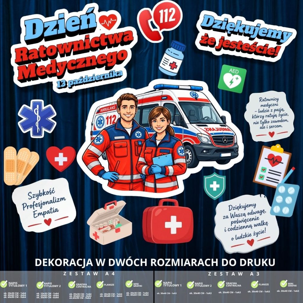Dzień Ratownictwa Medycznego – dekoracja w 2 rozmiarach (dziękujemy) (4)