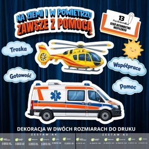 Dzień Ratownictwa Medycznego – dekoracja w 2 rozmiarach (karetka) (3)