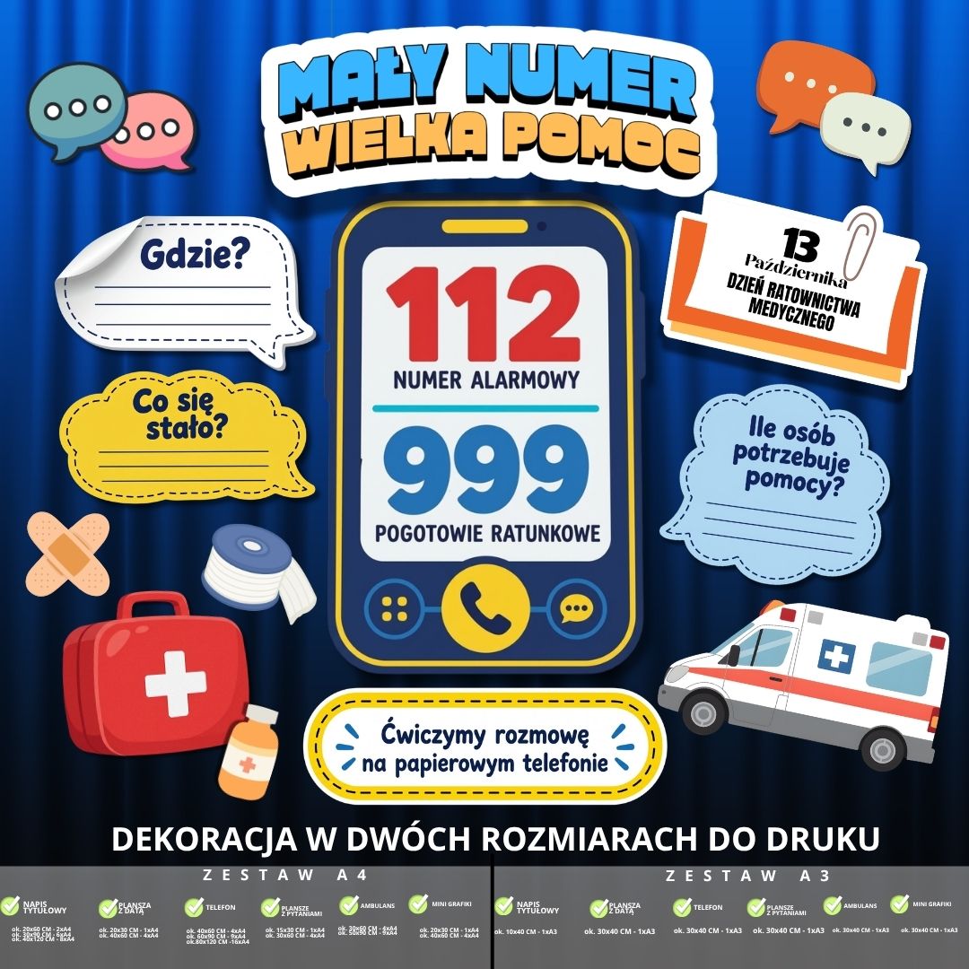 Dzień Ratownictwa Medycznego – dekoracja w 2 rozmiarach (telefon) (2)