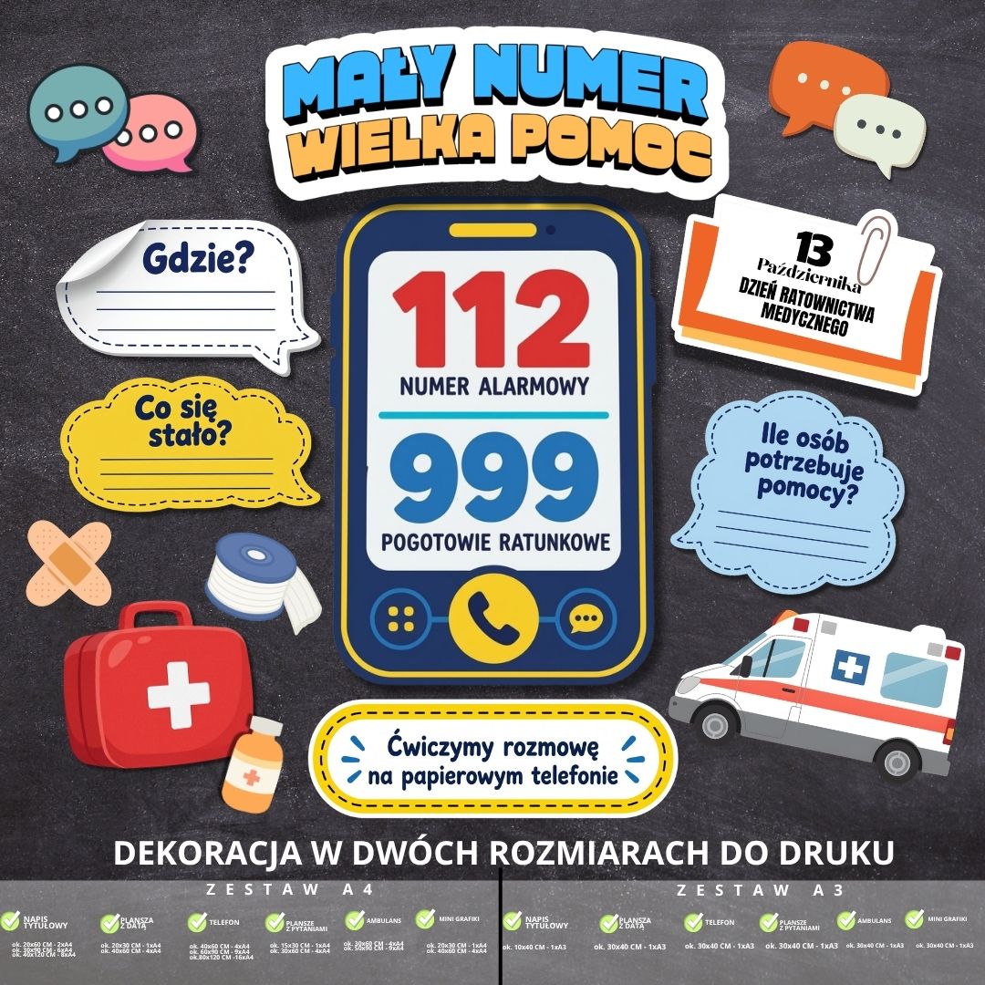 Dzień Ratownictwa Medycznego – dekoracja w 2 rozmiarach (telefon) (3)