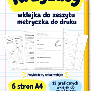 Krzyżacy – wklejka do zeszytu – metryczka do druku
