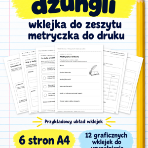 Księga dżungli – wklejka do zeszytu – metryczka do druku