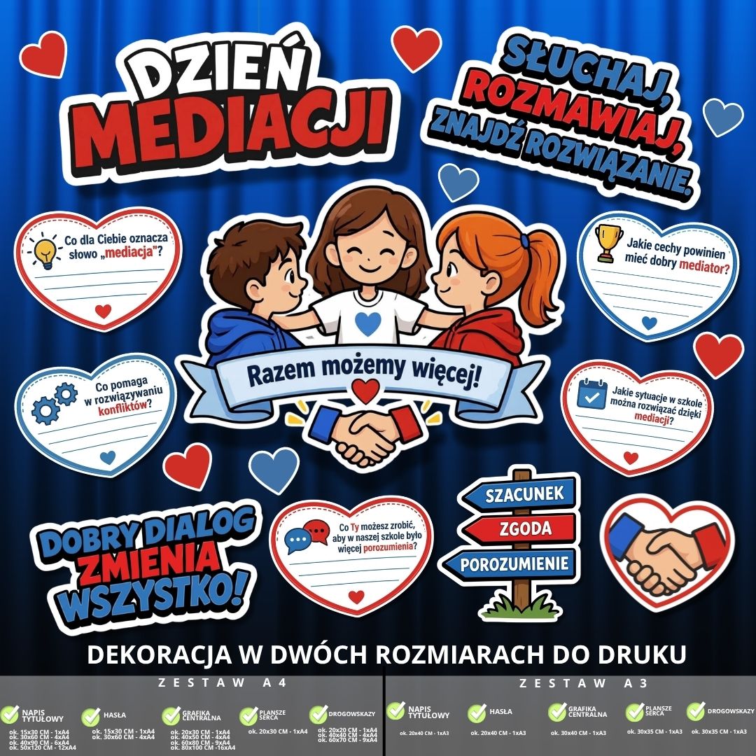 Międzynarodowy Dzień Mediacji – dekoracja w 2 rozmiarach (razem) (4)