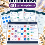 Oda do młodości – gra planszowa – 40 pytań + plansza (grywalizacja)