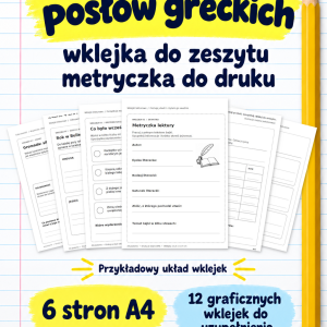 Odprawa posłów greckich – wklejka do zeszytu – metryczka do druku
