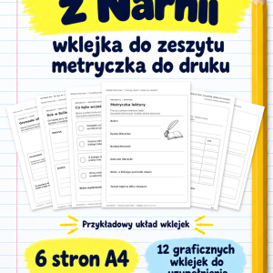 Opowieści z Narnii – wklejka do zeszytu – metryczka do druku