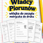 Skrzynia Władcy Piorunów - wklejka do zeszytu - metryczka do druku