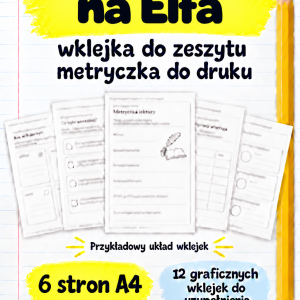Sposób na Elfa - wklejka do zeszytu - metryczka do druku