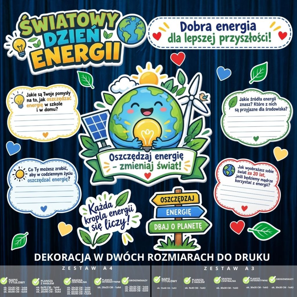 Światowy Dzień Energii – dekoracja w 2 rozmiarach (pomysły) (2)