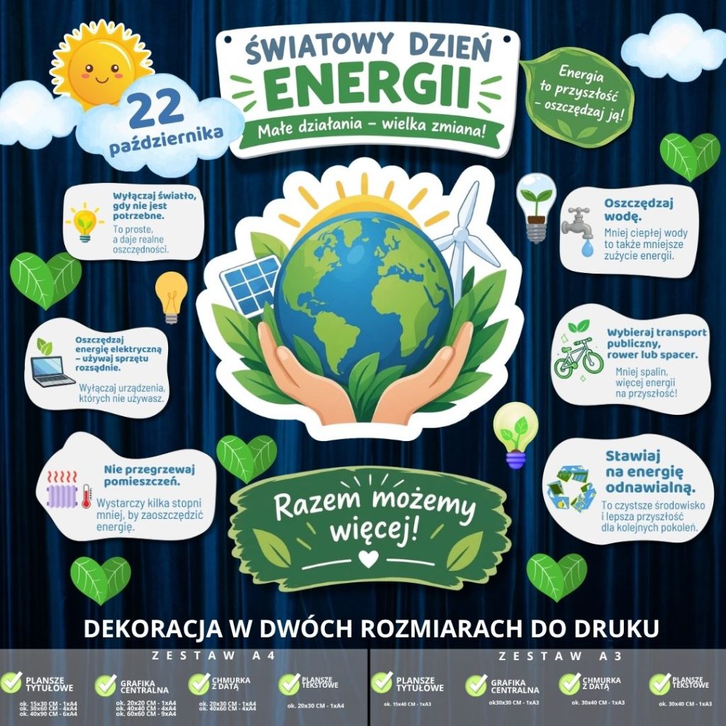 Światowy Dzień Energii – dekoracja w 2 rozmiarach (razem) (2)