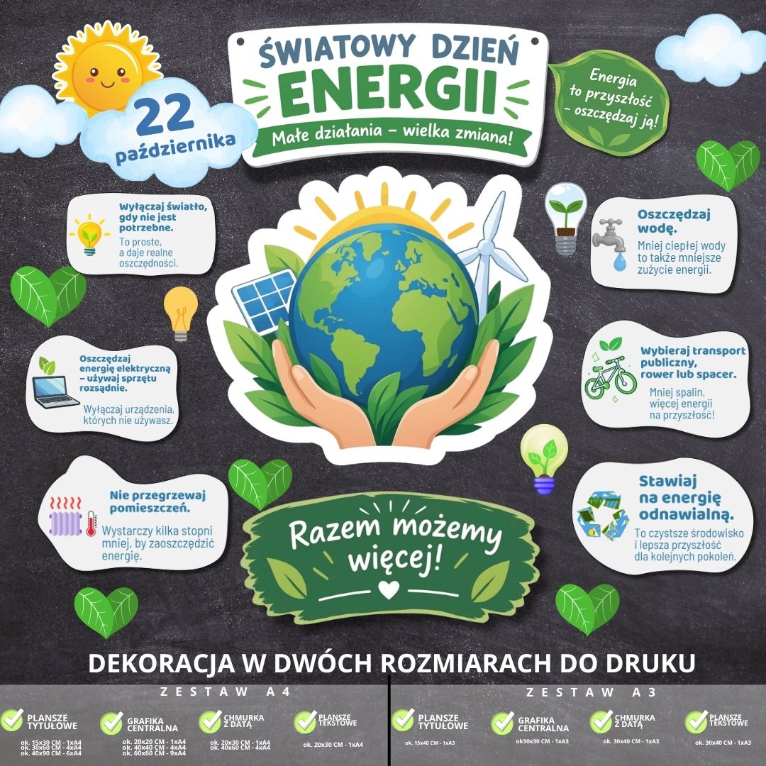 Światowy Dzień Energii – dekoracja w 2 rozmiarach (razem) (3)