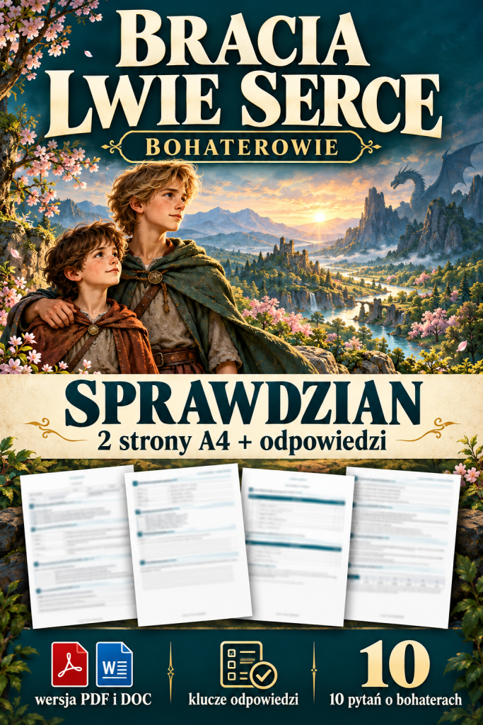 bracia-lwie-serce-bohaterowie-sprawdzian-2-strony-a4-odpowiedzi