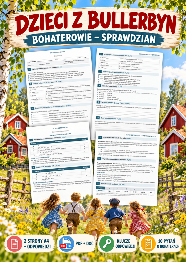 dzieci-z-bullerbyn-bohaterowie-sprawdzian-2-strony-a4-odpowiedzi