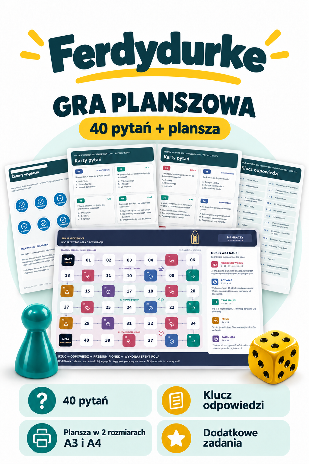 ferdydurke-gra-planszowa-40-pytan-plansza-grywalizacja