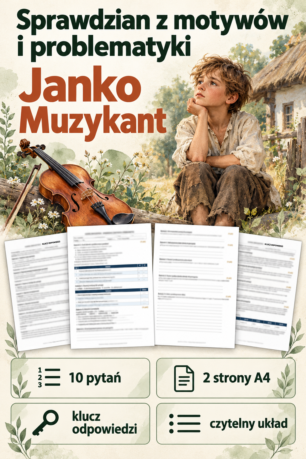 janko-muzykant-sprawdzian-motywy-i-problematyka-10-zadan