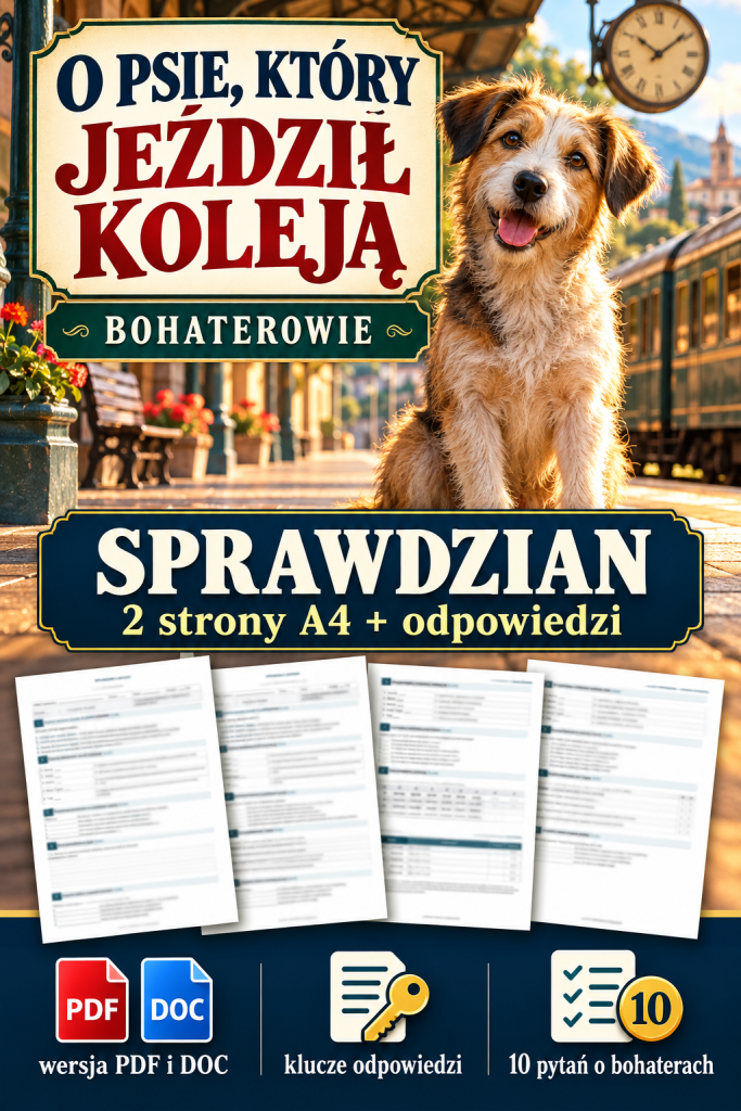 o-psie-ktory-jezdzil-koleja-bohaterowie-sprawdzian-2-strony-a4-odpowiedzi