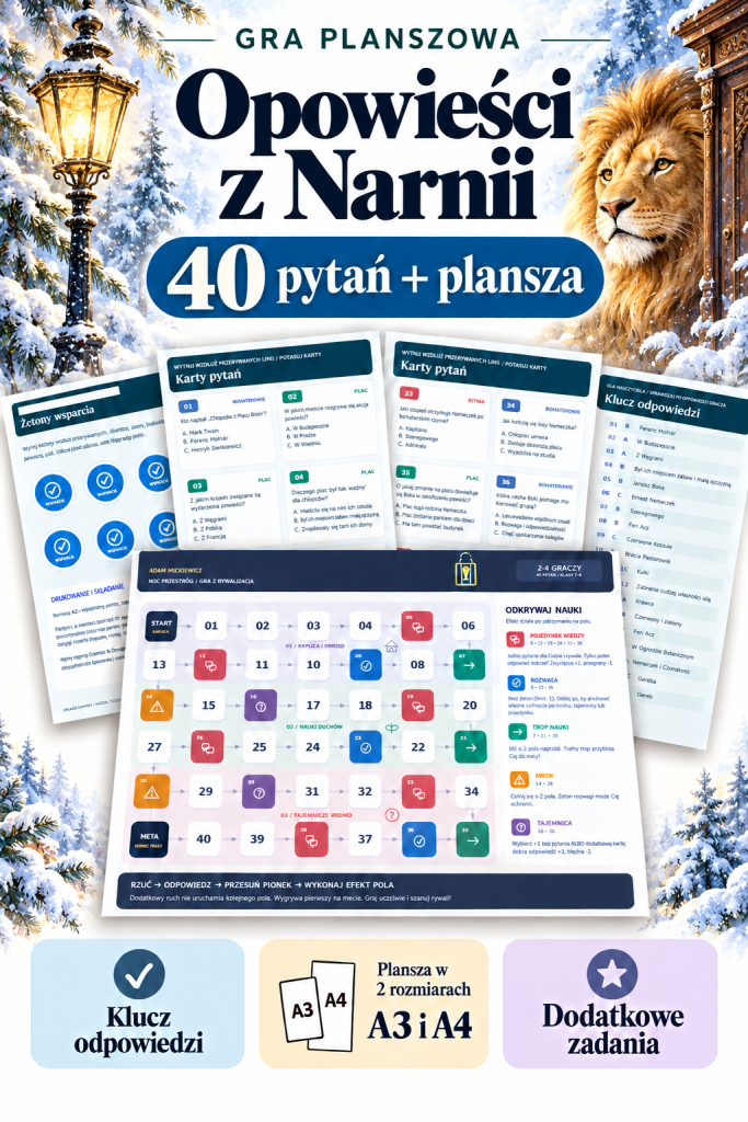 opowiesci-z-narnii-gra-planszowa-40-pytan-plansza-grywalizacja