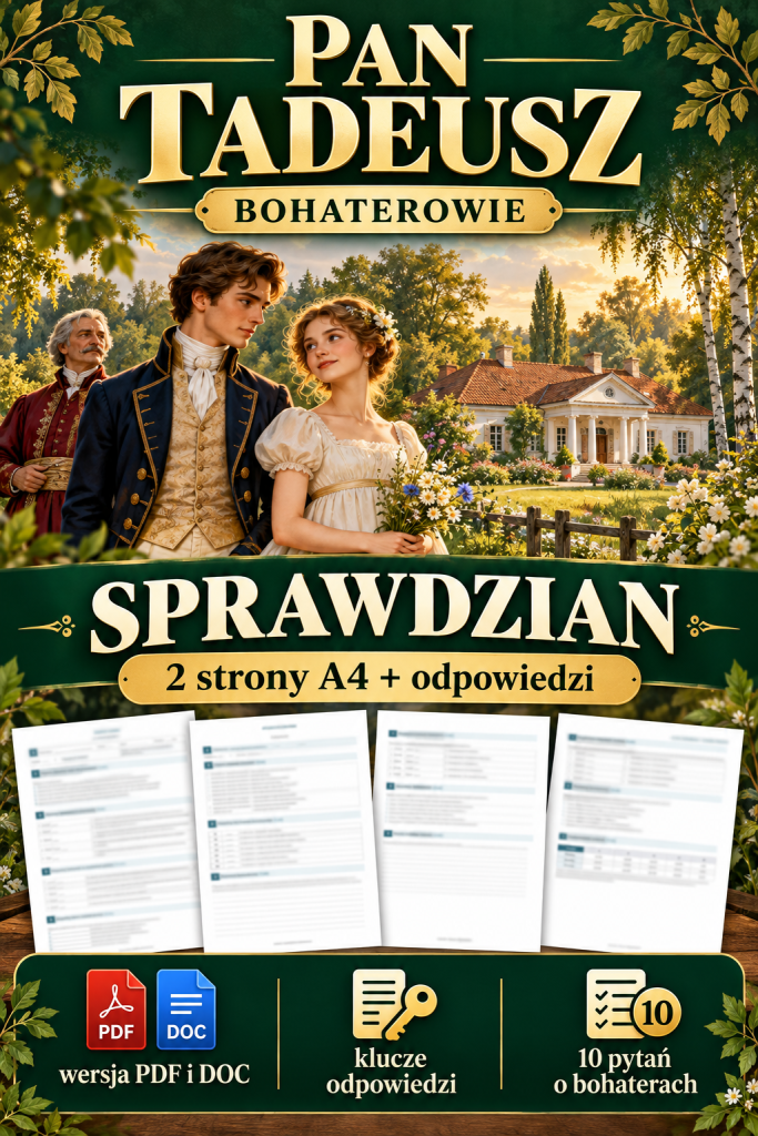 pan-tadeusz-bohaterowie-sprawdzian-2-strony-a4-odpowiedzi