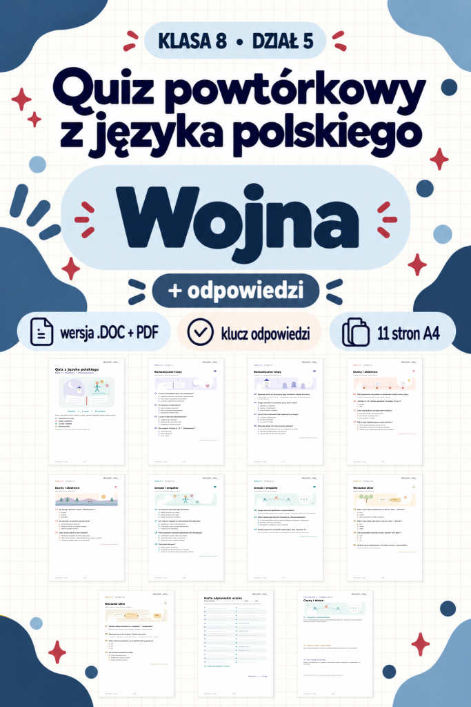 quiz-powtorkowy-z-jezyka-polskiego-klasa-8-dzial-5-wojna-odpowiedzi