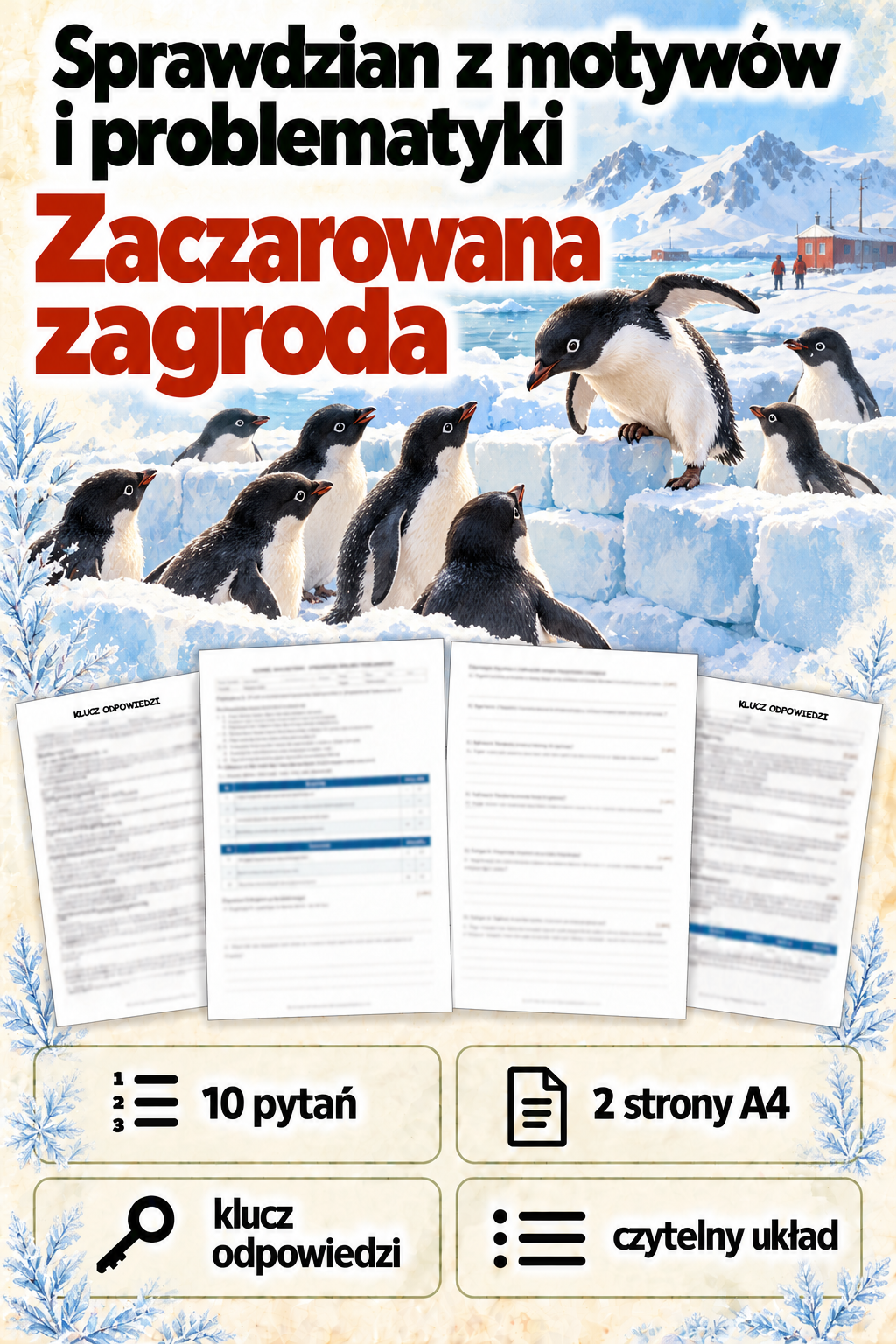 zaczarowana-zagroda-sprawdzian-motywy-i-problematyka-10-zadan